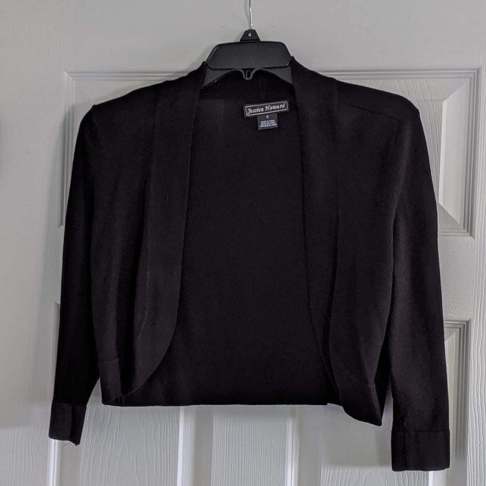 Jessica Howard Black Shrug Sweater